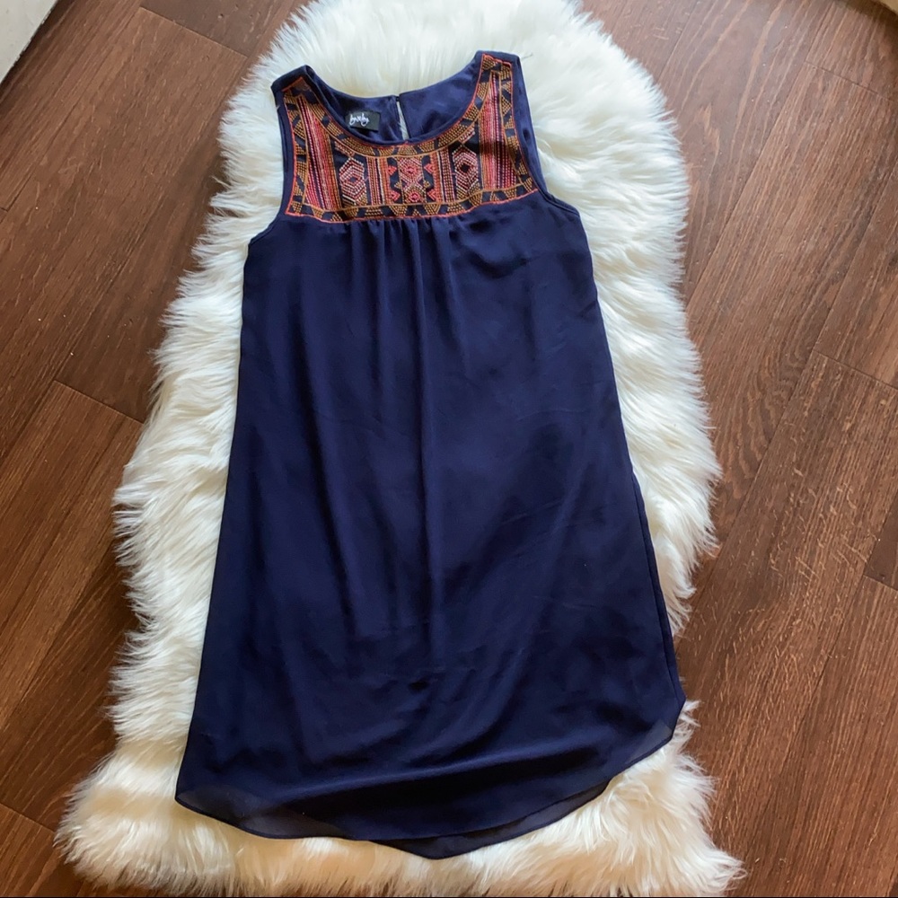 By&by fully lined navy dress medium